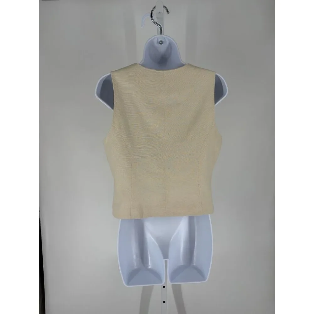 J.CREW Cream Button Front Vest